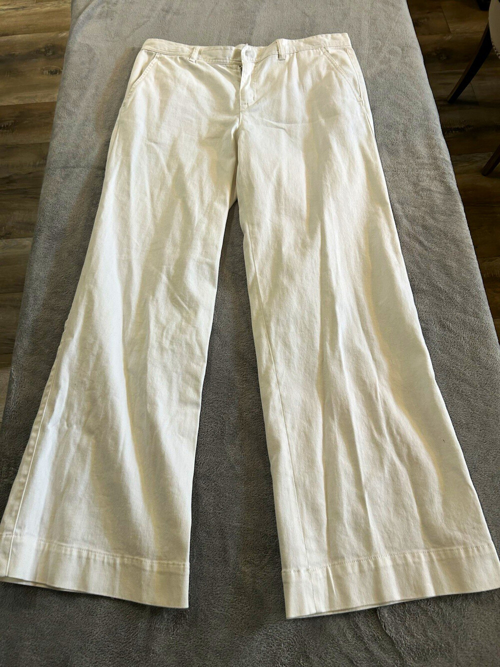 Chaps Denim Women’s White Solid Denim Jeans Regular Size 12 New with Tags